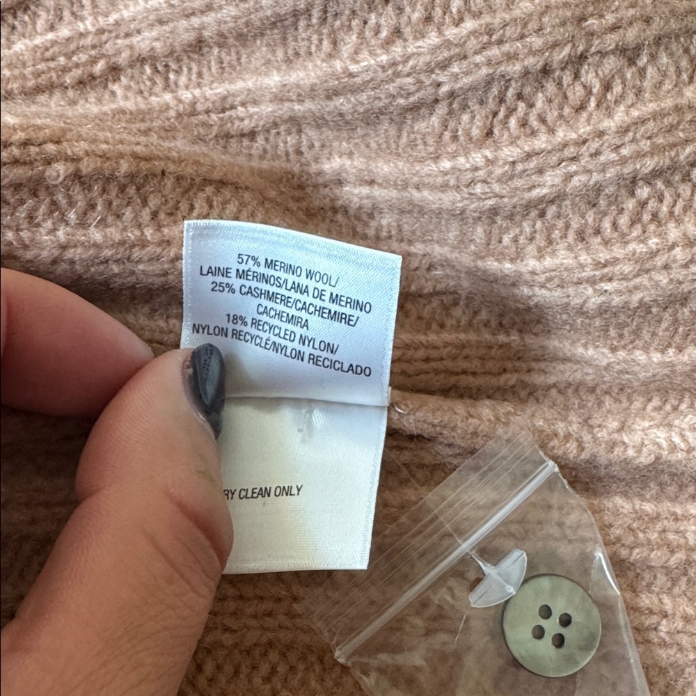 NWT Favorite Daughter wool and cashmere vest in mauve | Small - Picture 4 of 6
